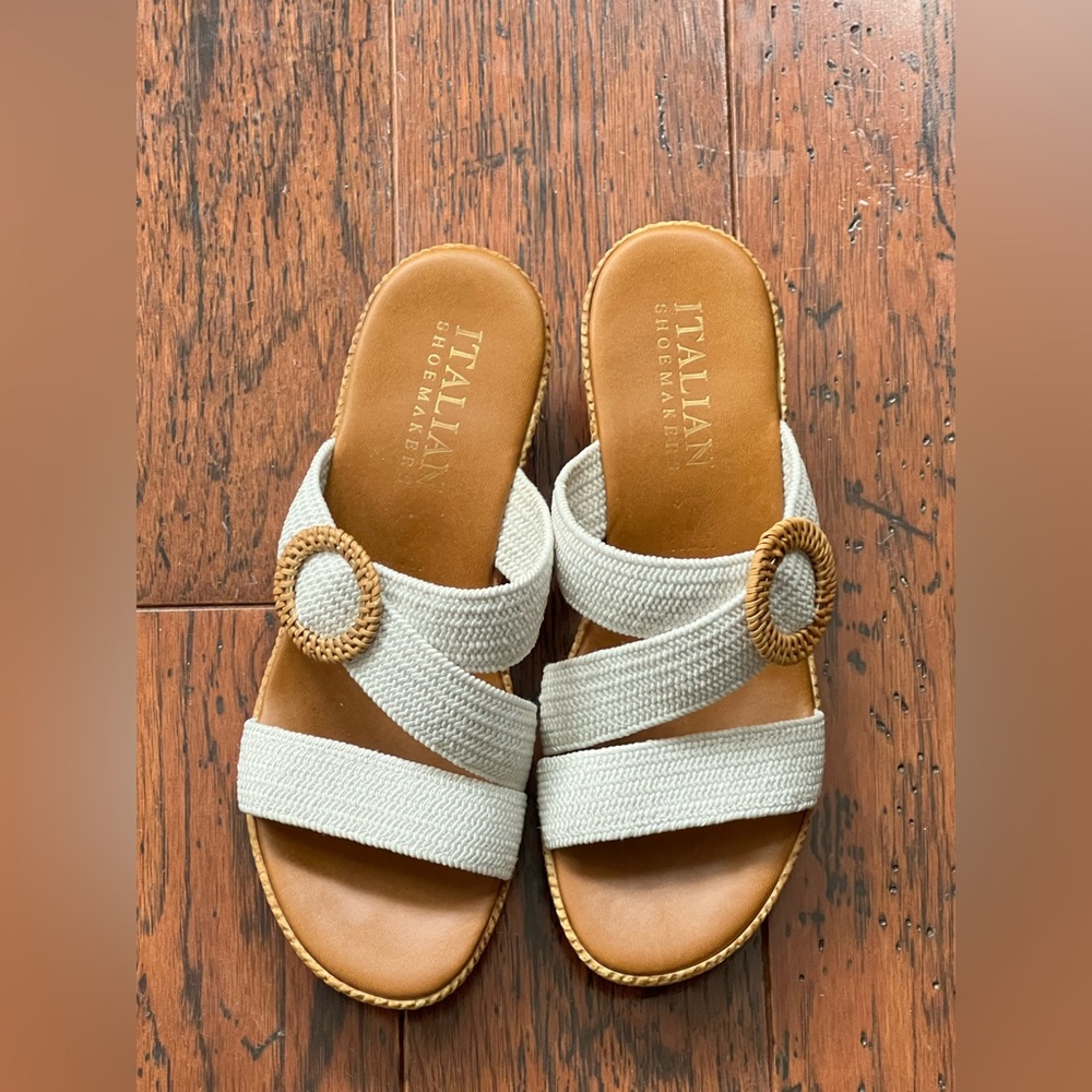 Italian Shoemakers Tan and Cream Shoes